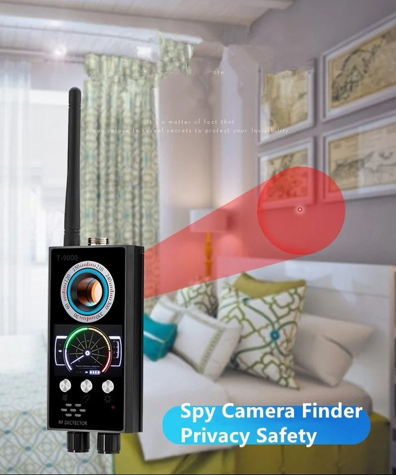 Wireless Anti - Spy RF Signal Camera Bug Detector GPS Tracker Finder for Laser Lens GSM Listening Device Radar Radio Scanner |