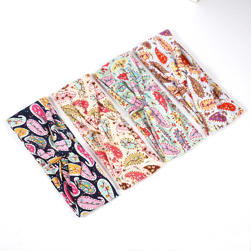 Головной убор с богемным принтом аксессуары для волос летняя повязка простой