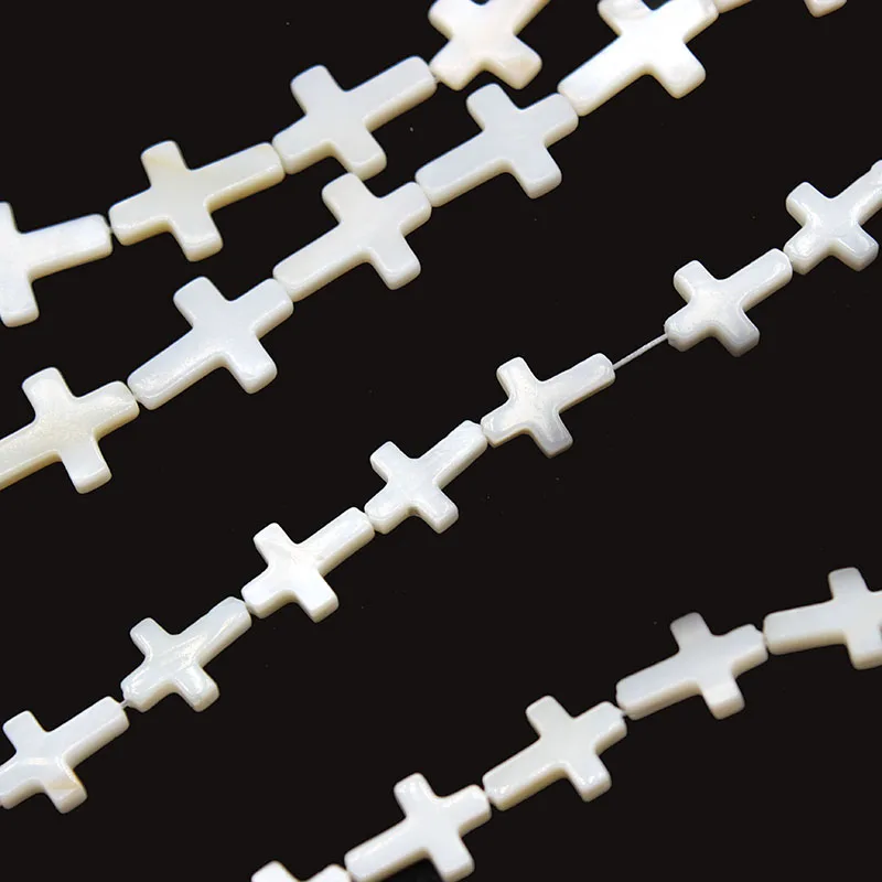

Natural White Cross Shell Mother Of Pearl Loose Spacer Beads For Jewelry Making DIY Bracelet Necklace Handmade 6/8/10mm 15"