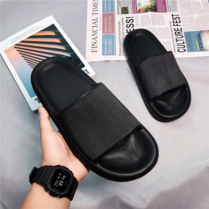 

Hot Sell Platform Indoor Sandals Summer British Style Lightweight Slippers Quick-Drying Bathroom Shoes Men Zapatillas Hombre A14
