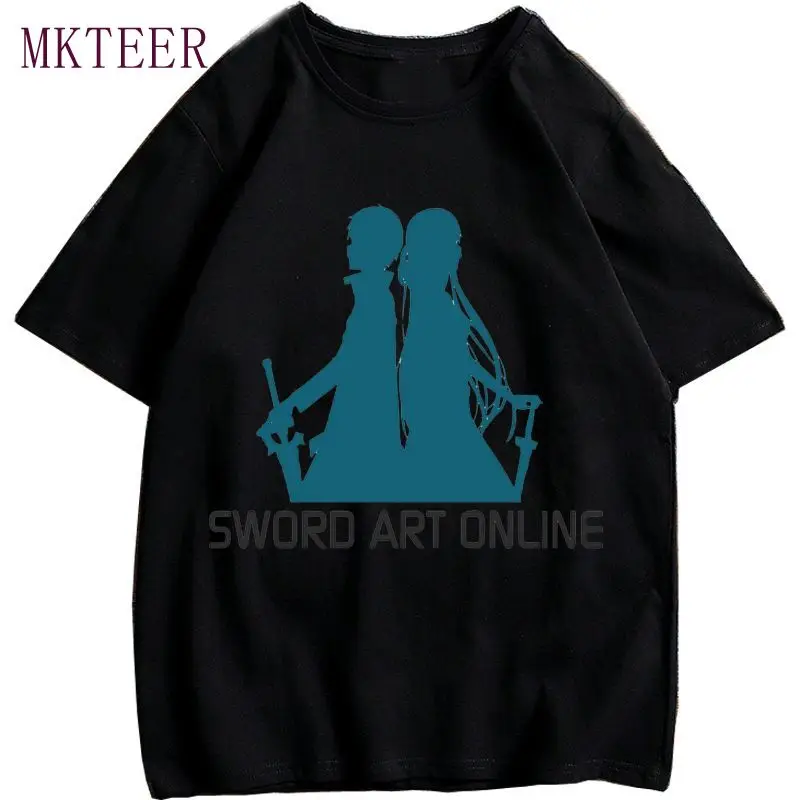 Футболка женская оверсайз в стиле японского аниме модный топ с рисунком меча