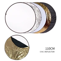43 inch110cm light reflector 5 in 1 collapsible multi disc with bag translucent silver gold white and black for studio photo
