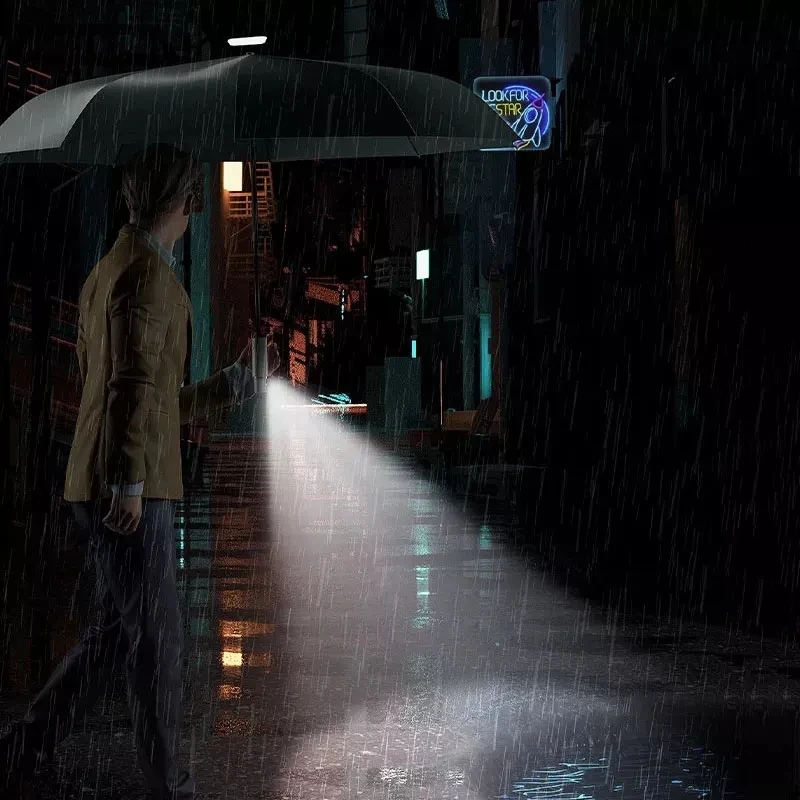 Новый автоматический складной зонт Xiaomi со светодиодной подсветкой