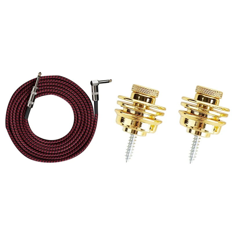 

Замок для гитарного ремня, быстросъемная система фиксации ремня с гитарным аудио кабелем, соединительная линия, 2 шт.