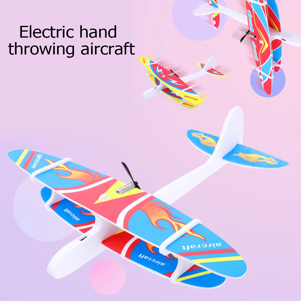 

Electric Plane USB Rechargeable Hand Throwing Foam Maneuver Aeroplane Gliding Aircraft Children Flying Model DIY Toy Gift