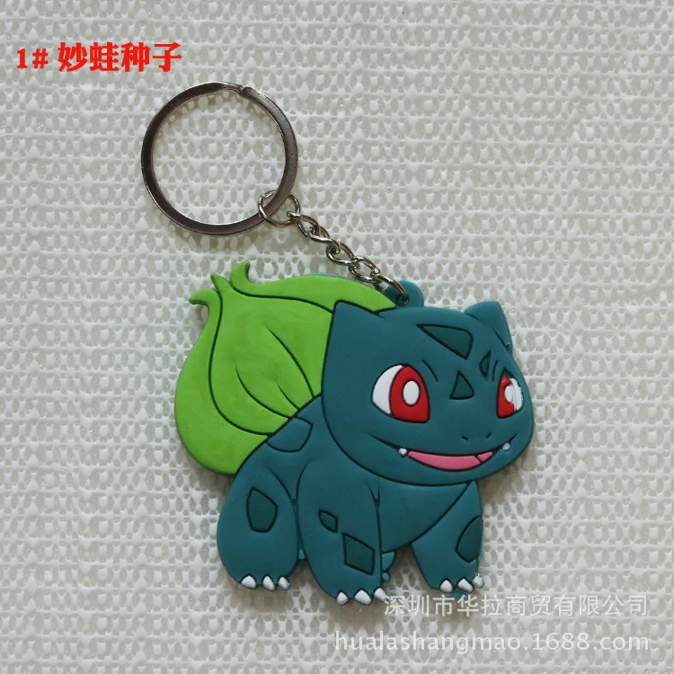 Мультфильм Аниме ПВХ Покемон Сквиртл Bulbasaur Venusaur Chansey Psyduck Jigglypuff Totodile Houndoom прекрасный Забавный брелок Кадена