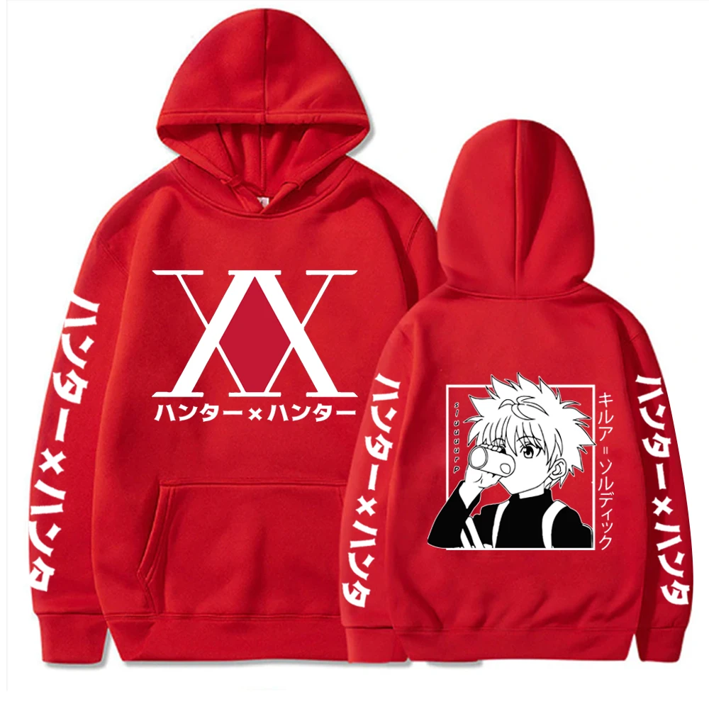 Толстовка с капюшоном Hunter X Killua в японском стиле аниме пуловер принтом топ