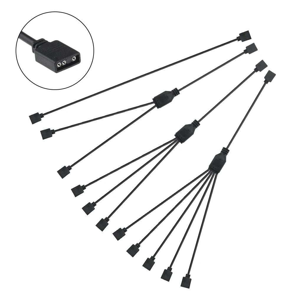 3 Pin коробка передач с разъем 1 до 2 4 5 6 8 10 3Pin коаксиальный зачистки проводов мм