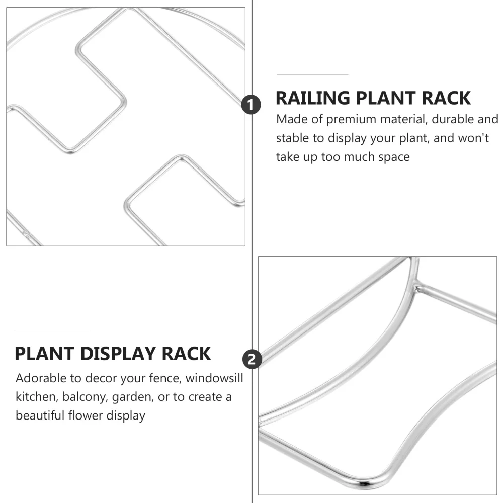 

Stainless Steel Planter Holder Hanging Flower Pot Rack for Potted Plants