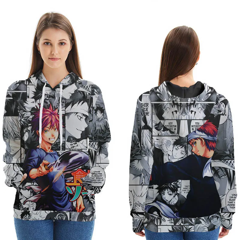 

3D Anime Food Wars Shokugeki No Soma Yukihira Soma 3D Printed Hoodie Cosplay Costume Men Women Hooded Sweatshirts Streetwear