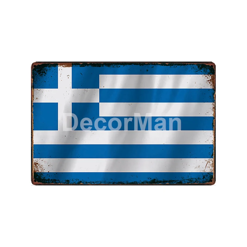 [DecorMan] страна Франция Канада флаг жестяной знак оптовая продажа настенные