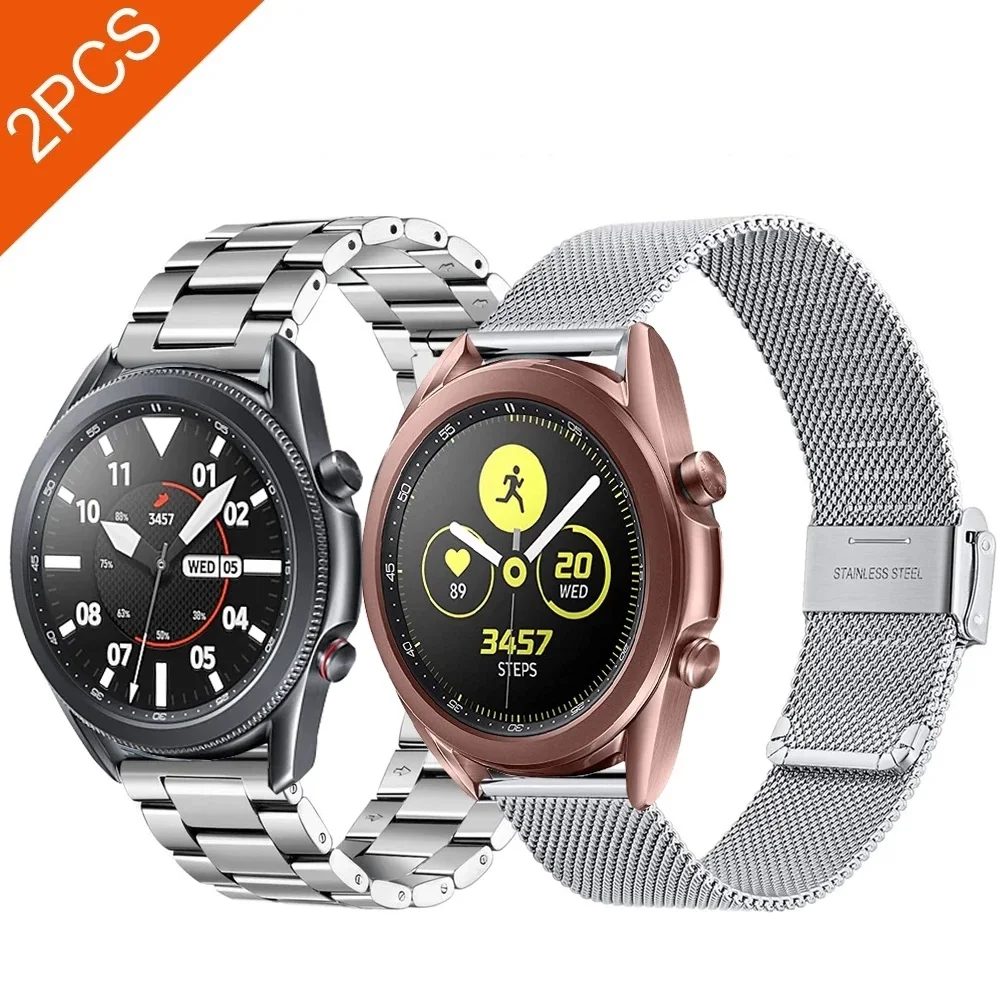 

Ремешок для galaxy watch 3, 45 мм, 41 мм, 2 комплекта, браслет для samsung active 2, amazfit bip, gts, correa 20, 22 мм, ремешок для huawei watch gt 2 2e