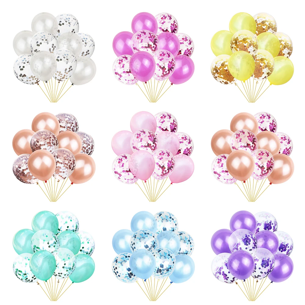 10 шт./лот 12 дюймов прозрачный латекс розовое золото Розовый Фиолетовый воздушные