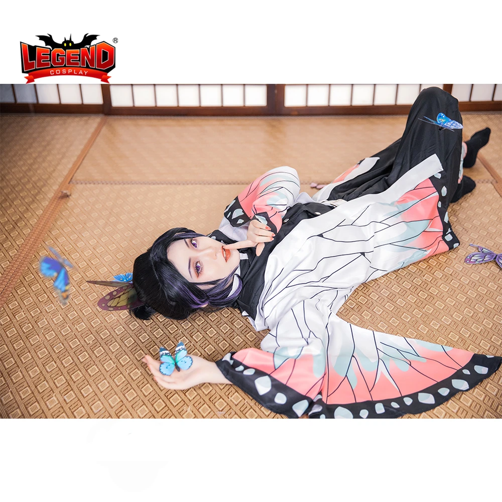 Костюм для косплея Демон Slayer Shinobu Kochou кимоно с бабочкой Kimetsu no Yaiba костюм взрослых