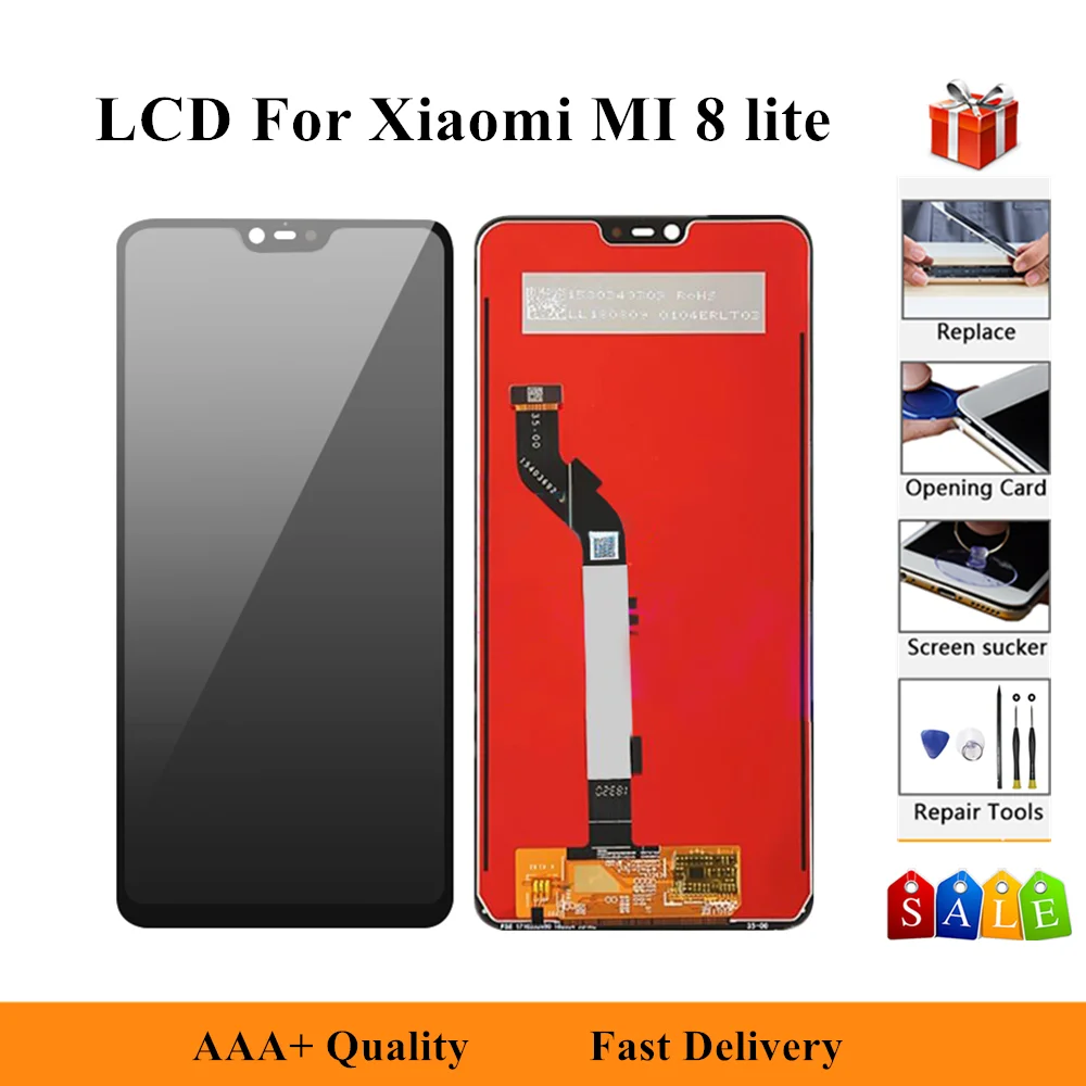 Оригинальный Новый ЖК дисплей 6 26 &quotдля XiaoMi Mi 8 lite 2018/Mi 8X M1808D2TG сенсорный экран
