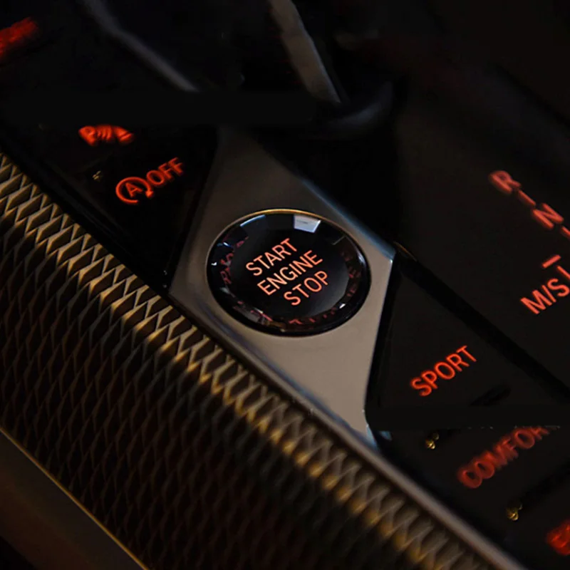 Кристальная кнопка запуска автомобиля с одной кнопкой для модификации интерьера