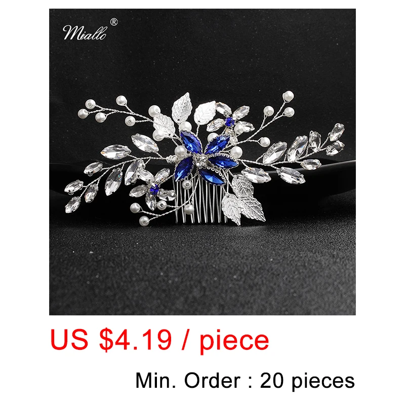 Оптовая продажа свадебная расческа Miallo 20 шт./лот для волос с кристаллами заколки
