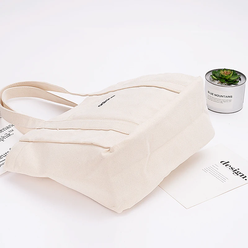 Экологический Холст Tote белые Сумочки Tote сумки многоразовые хлопковые продуктовые сумки высокой емкости для покупок толстые мини-сумки