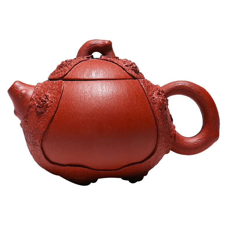 

Yixing purple clay teapot master hand made red dragon spring teapot