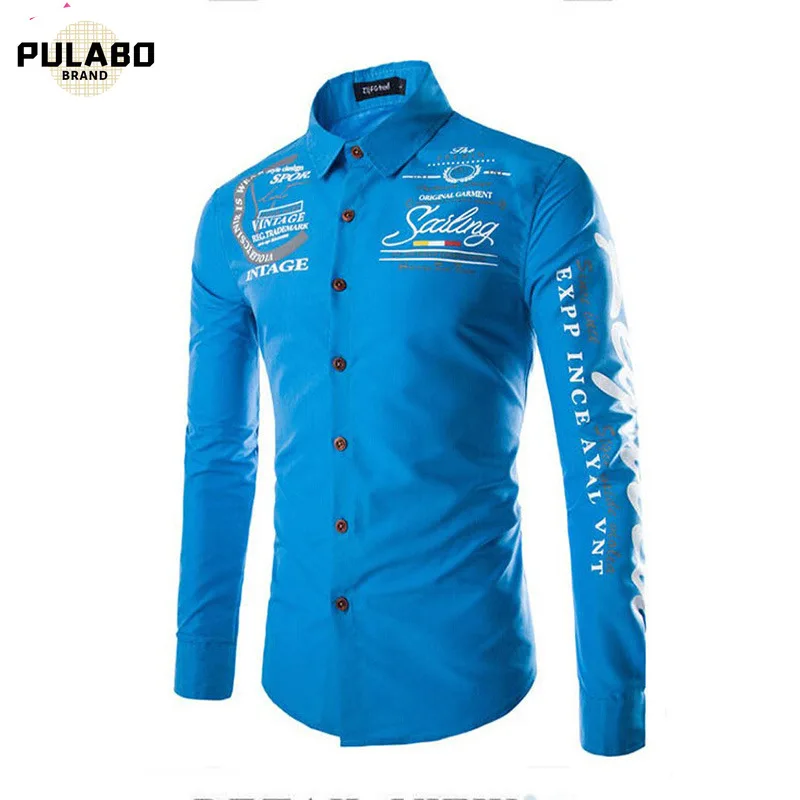 

Размера плюс S-5XL 2021 Новый Повседневное Для мужчин печати Рубашки с отложным воротником с длинными рукавами тонкий мужской Однобортный руба...