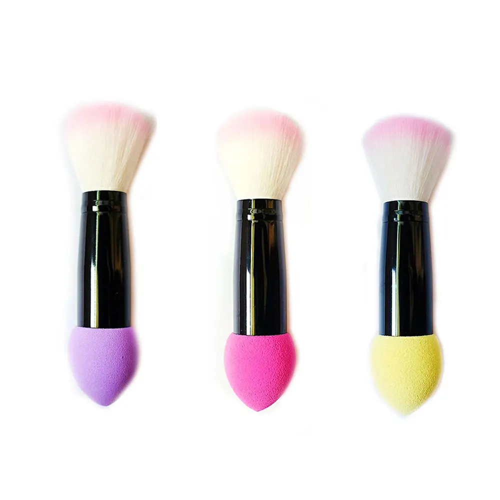 Новинка двухголовая щетка для макияжа с буфами двойного назначения нелатексные
