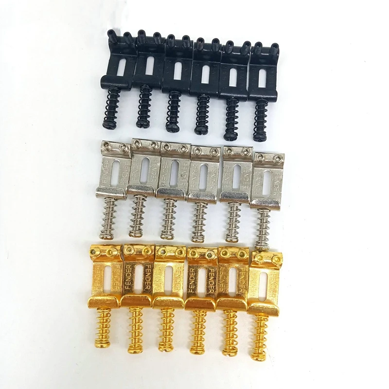 6 roller brücke pull string code elektrische gitarre sattel für stratocaster telecaster elektrische gitarre zubehör free global shippin