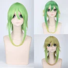 40 см Vocaloid Megpoid Gumi косплей парик зеленые золотые короткие фотохромные термостойкие волосы парик