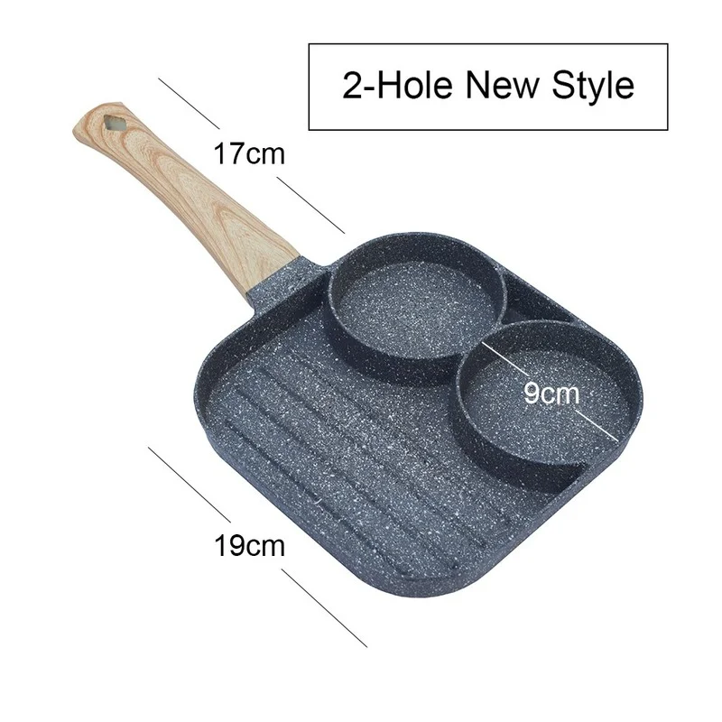 

Breakfast Maker Cookware Non Stick Wok Four-hole Frying Pan Thickened Omelet Pan Nonstick Egg Pancake Steak Pan Cooking Egg Pans