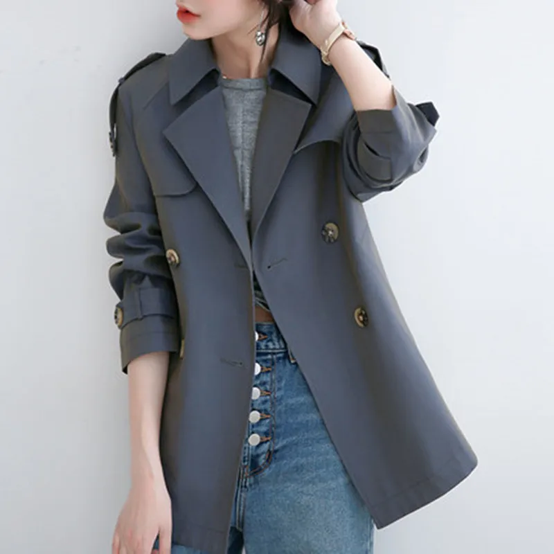 Женская ветровка в новом стиле на осень и зиму короткая куртка маленького