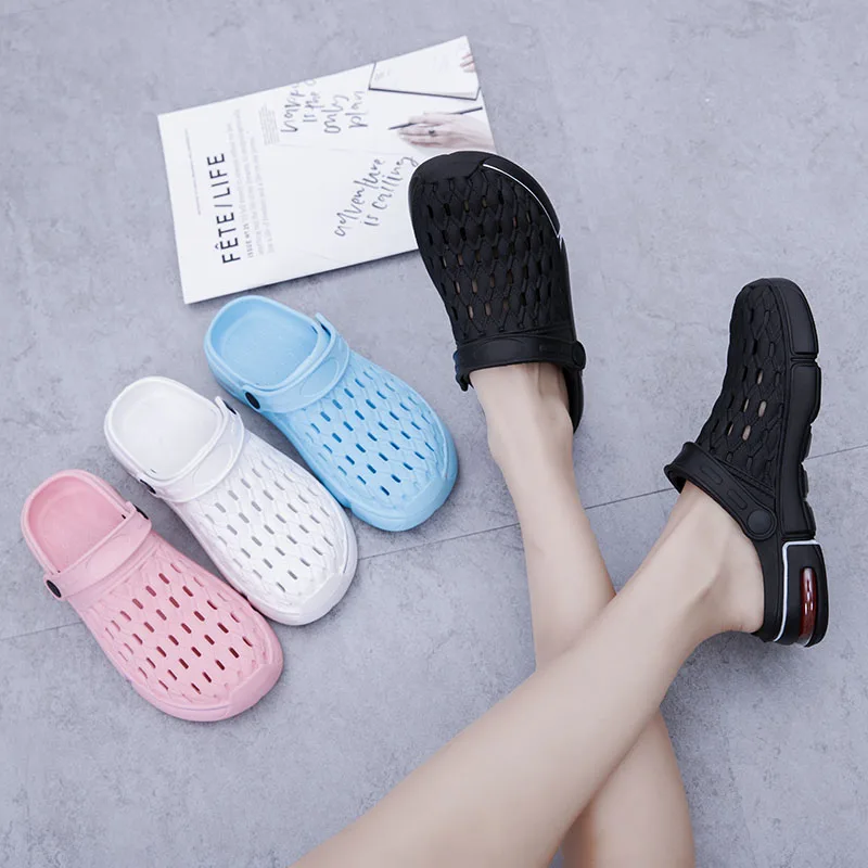 Сандалии унисекс с перфорацией Простые Модные Нескользящие тапочки пляжные