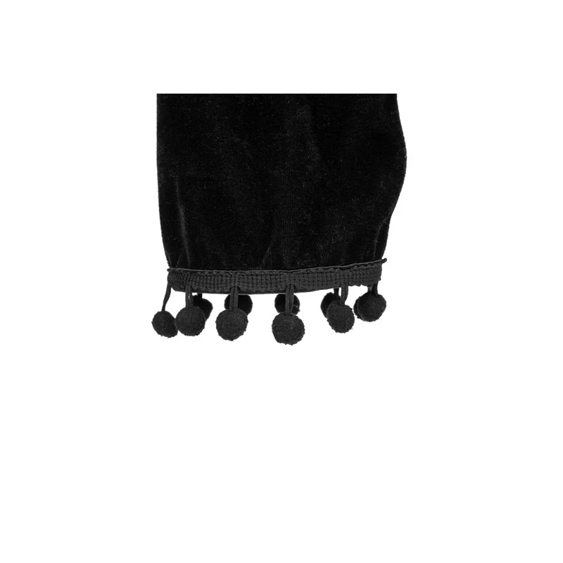 Женская бархатная куртка-болеро в стиле 50-х годов короткая готическая Черная