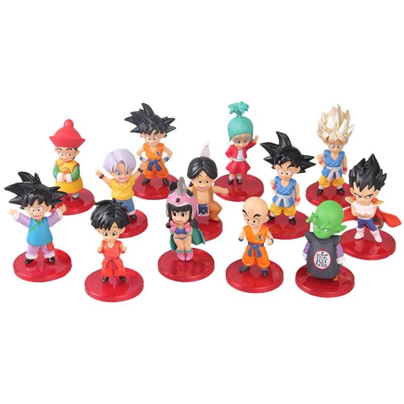 

Dragon Ball DBZ Anime Figure Figurine Doll Son Goku Super Saiyan Dende Q Version Model 8cm PVC Statue Collection Toy Figma Gift