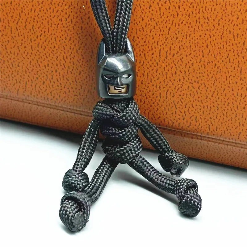 Брелок для ключей милый конструктор байкер шлем подвеска плетеная веревка