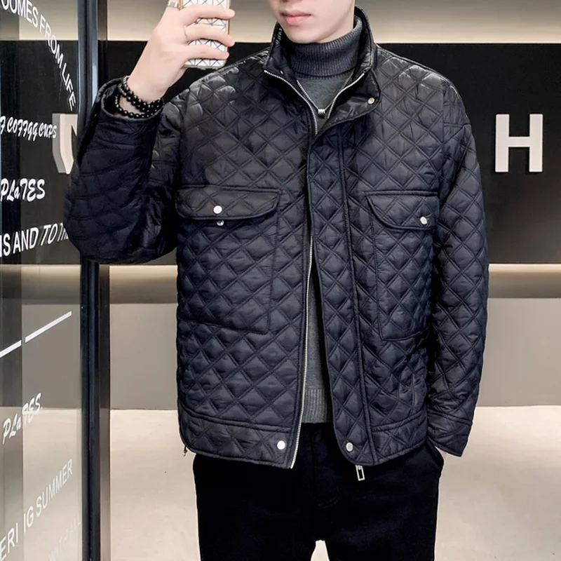 2021 Brand Autumn Winter Thick Warm Parkas for Men's Solid Color Casual Loose Jackets Coat Waterproof Outdoor Tops Male Clothing