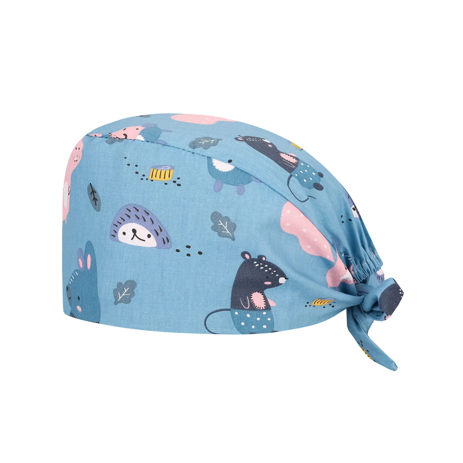 

gorro quirofano mujer Men Women Nurse Hat Adjustable Multicolor Print Scrub Cap With Sweatband Stand-Ear Protection A20