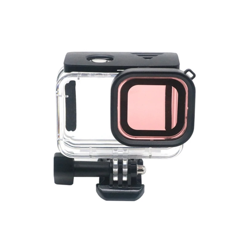 

45M Waterproof Case Underwater Tempered Glass Diving Housing Cover Lens Filter for GoPro- Hero 9 Black Camera Accessorie
