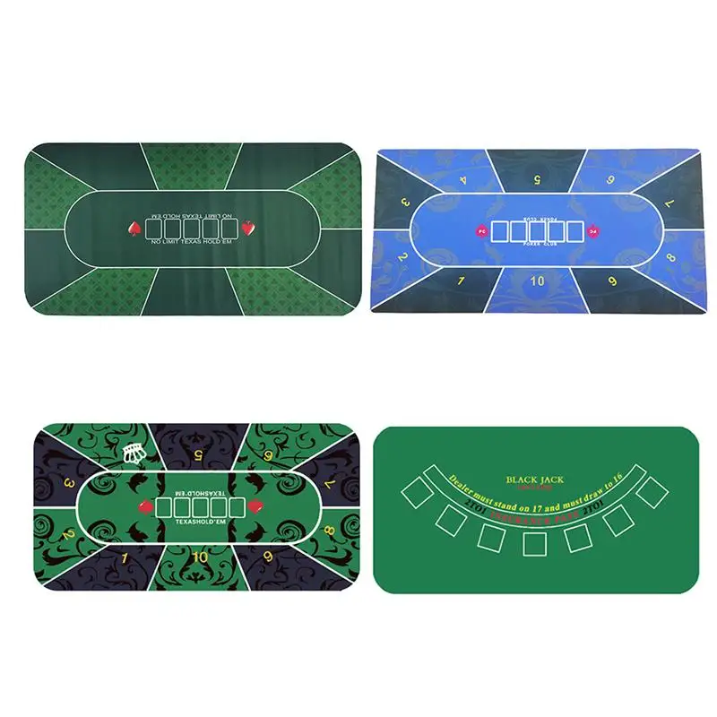 

1.2*0.6m Texas Hold'em Poker Table Cloth Poker Mat Card Game Mat Portable Playmat Durable Home Gambling Board Game Gaming Mat