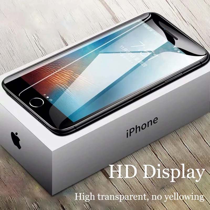 Защитное стекло на весь экран для Iphone Se 2020 8 7 6 s Plus закаленное 11 Pro Xs Max X Xr пленка с