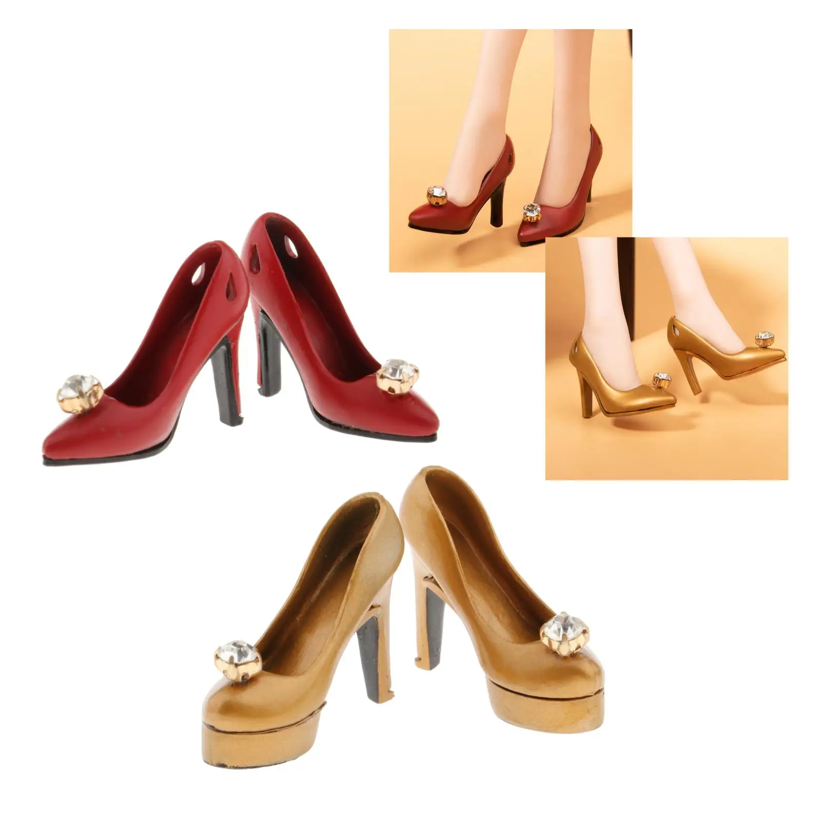 

1/6 Diamond High Heels Fit for PH/HT Toy 12'' Female Soldier Figure Doll