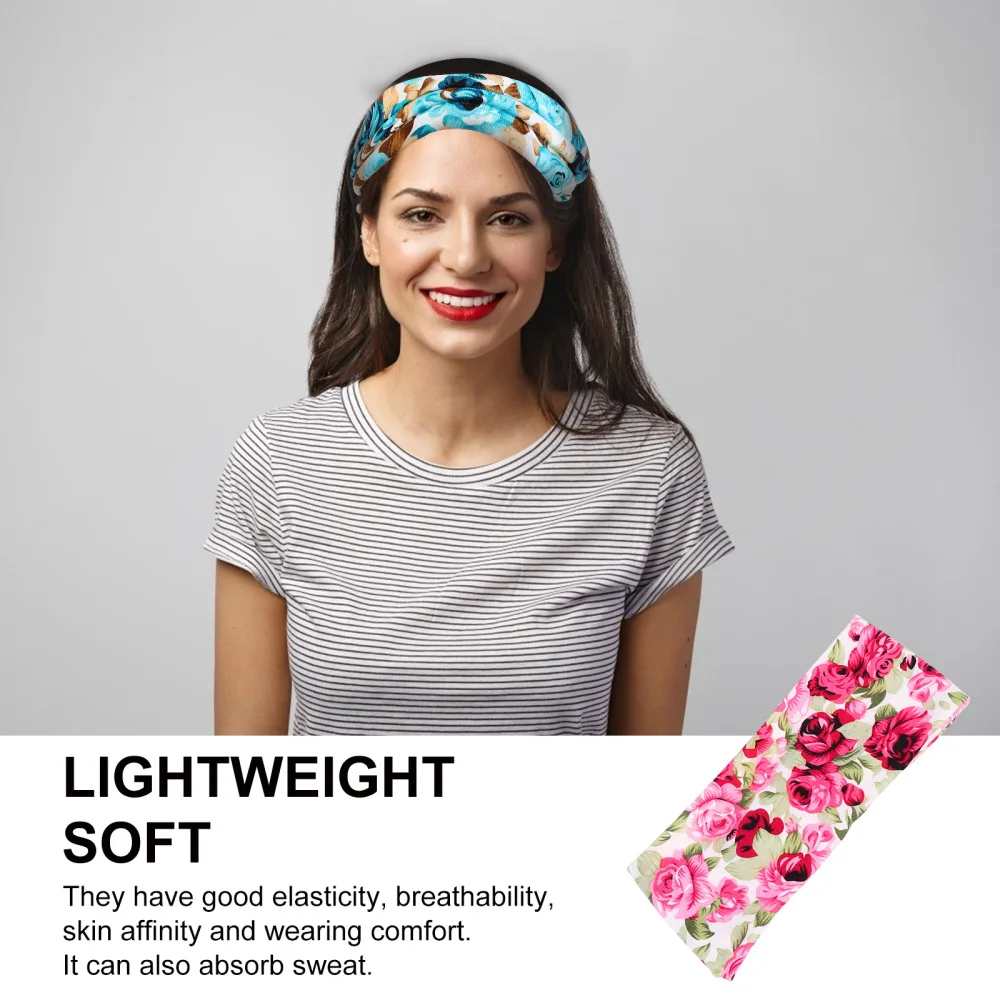 

4pcs Yoga Elastic Headbands Fitness Sweatbands Sports Head Wraps for Men