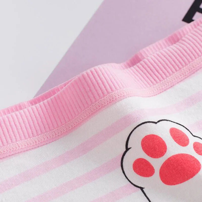 Новое нижнее белье для подростков 4 шт. трусы с рисунком кота молодых девушек