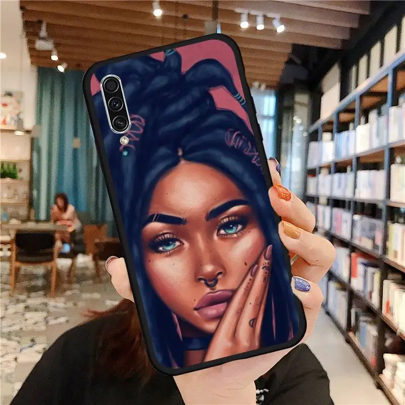 

african girl art pattern Phone Case For Samsung galaxy A S note 10 7 8 9 20 30 31 40 50 51 70 71 21 s ultra plus