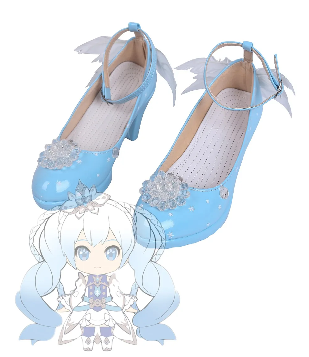 VOCALOID Snow Miku 2019 Косплей снежные ботинки на заказ | Тематическая одежда и униформа