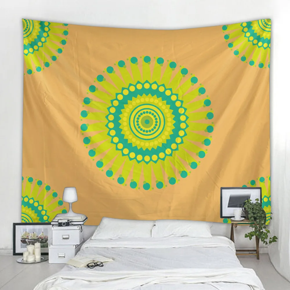

Psychedelic mandala Printed Tapestry Indian Mandala Tapestry Wall Hanging Bohemian Gypsy Psychedelic Tapiz Witchcraft Tapestry