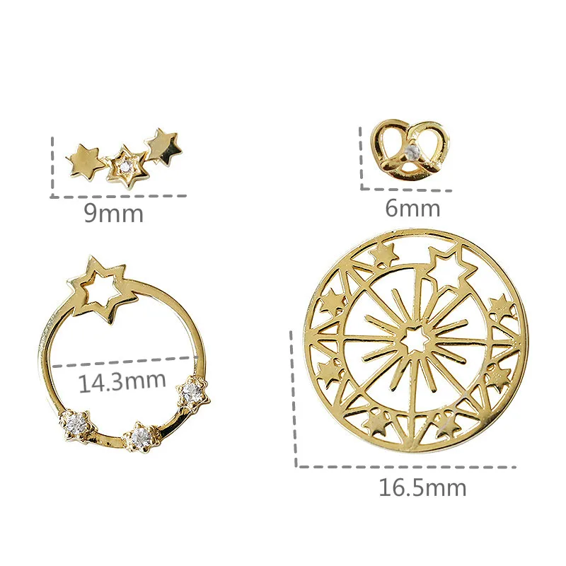 Серьги гвоздики из стерлингового серебра 925 пробы с цирконием в форме звезды