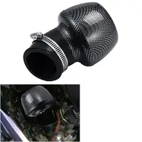 48mm Motorcycle Air Filter Cleaner Carbon Fiber Serpentine Clamp-on 45 Degree Bend Air Filter For Pit Bikes Motorbikes
