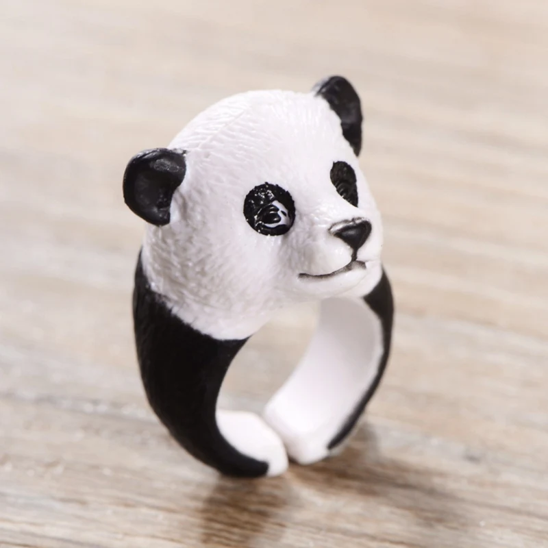 Кольца на палец с милой Свинкой, пандой, собакой, тигром, попугаем, 3D животным, женские кольца, массивные ювелирные изделия Anillos