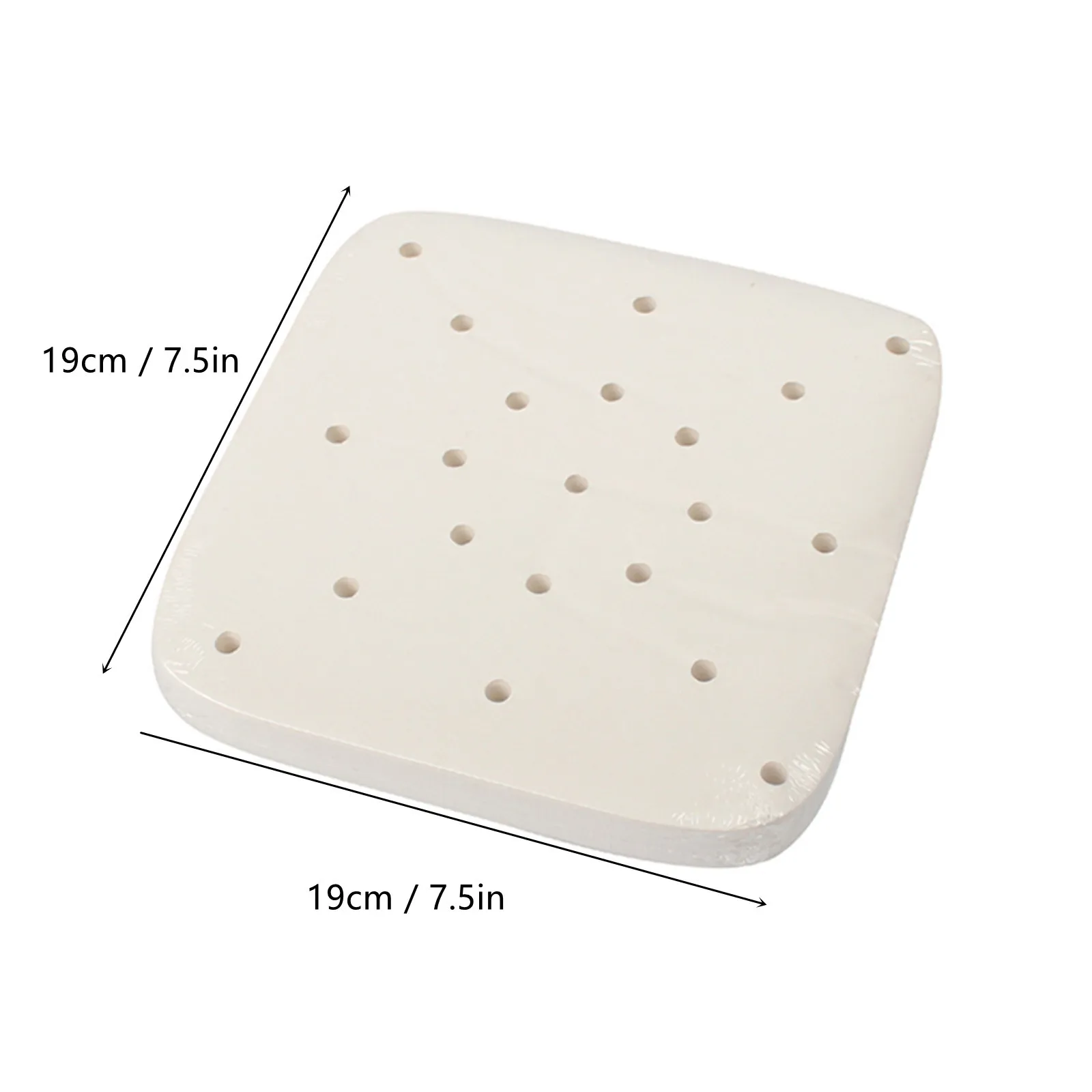 

100PCS 6.5/9 Inch Baking Paper Precut Square Air Fryer Parchment Papers Square Steaming Paper Liners Perforated Paper Liners