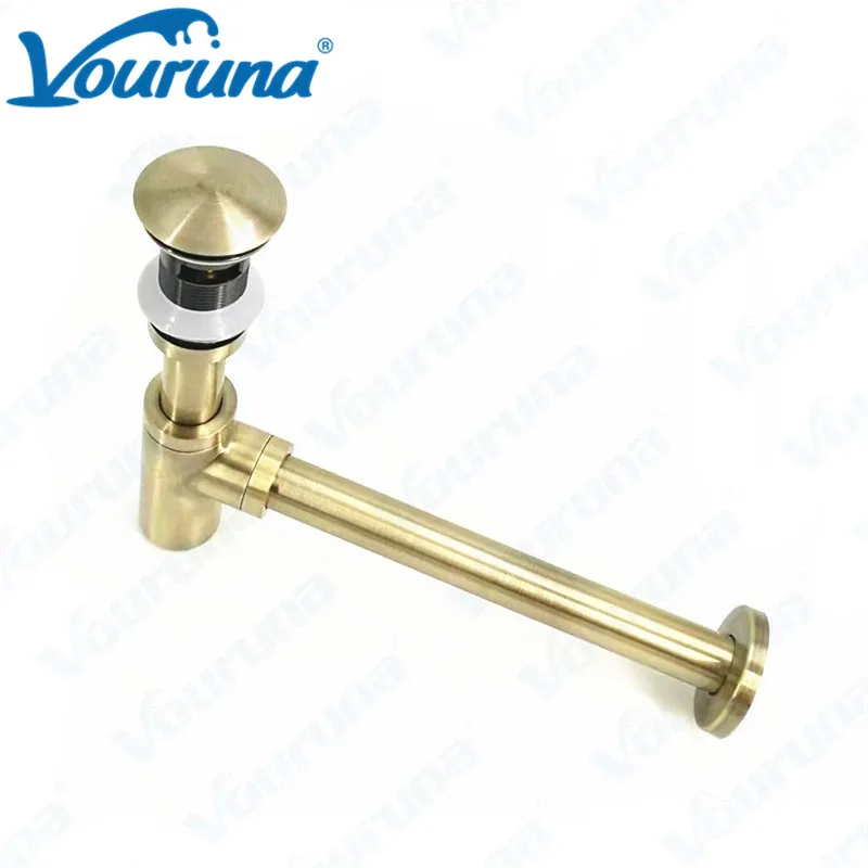 VOURUNA Античная бронзовая ловушка для бутылок винтажная отходов из твердой латуни |