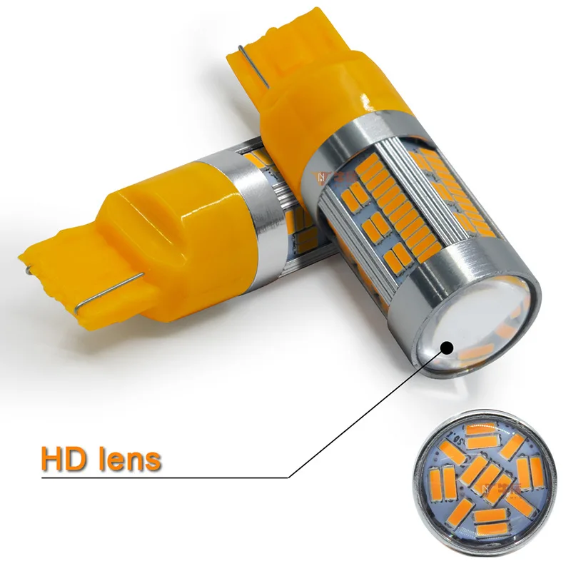 Новые светодиодный ные поворотные сигналы T20 7440 BAU15S 1156 105SMD 4014 декодирует